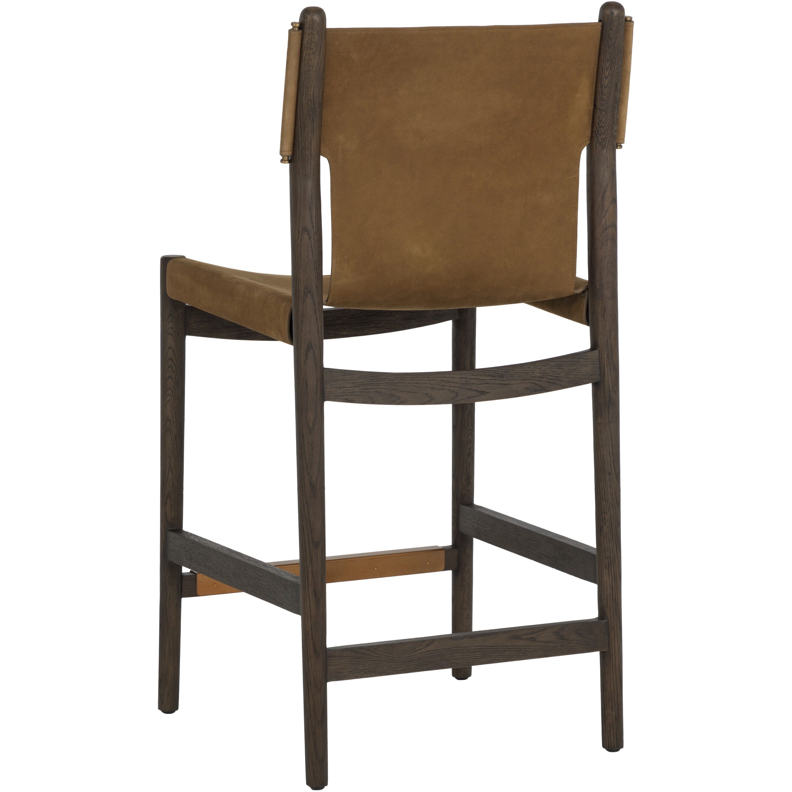 Argus 43.25 inch Nubuck Caramel Leather Counter Stool